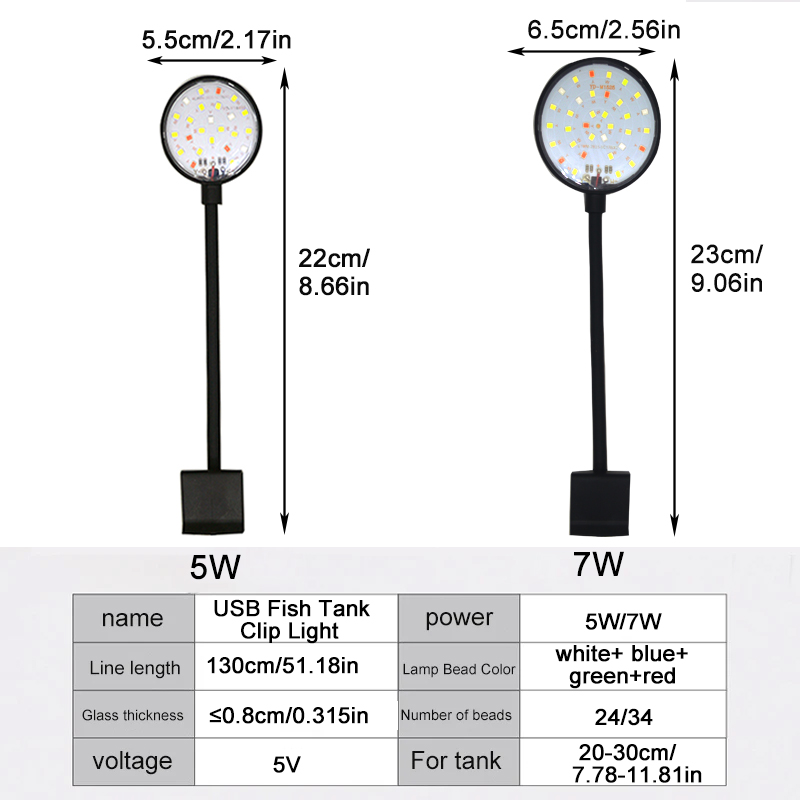 Usb aquário lâmpada led luz do - Aquarium Plant Iron avaliação e preço